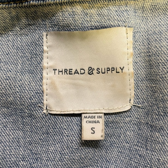 Thread & Supply Heavy Distressed Jean Jacket - Picture 4 of 6